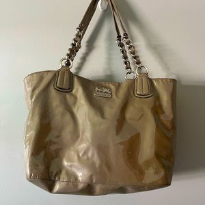 Large Coach bag. Grey colored bag in good condition.